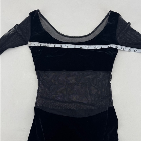 Vintage Y2K Elisabetta Rogiani Whimsigoth Velvet Mesh Peekaboo Illusion Dress - Picture 11 of 16